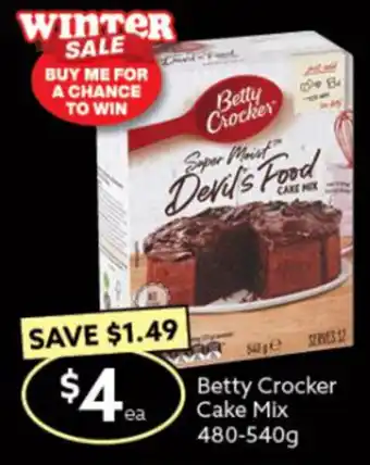 Ritchies Betty Crocker Cake Mix 480-540g offer