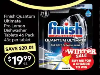 Ritchies Finish Quantum Ultimate Pro Lemon Dishwasher Tablets 46 Pack offer