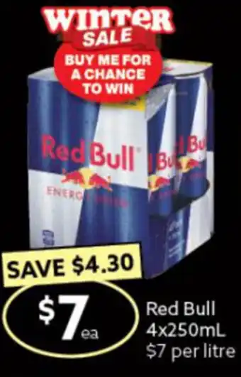 Ritchies Red Bull 4x250ml offer