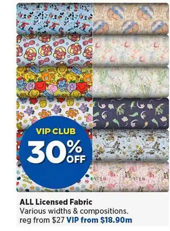Spotlight Licensed Fabric offer