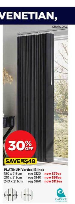 Spotlight Platinum Vertical Blinds offer