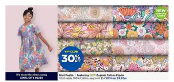 Spotlight Print Poplin-featuring New Organic Cotton Poplin offer