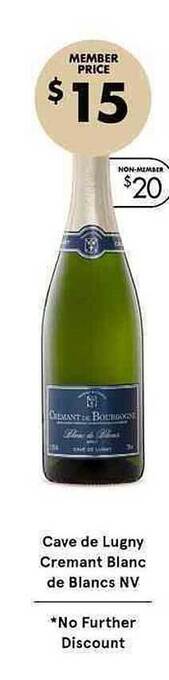 Vintage Cellars Cave De Lugny Cremant Blanc De Blancs NV offer