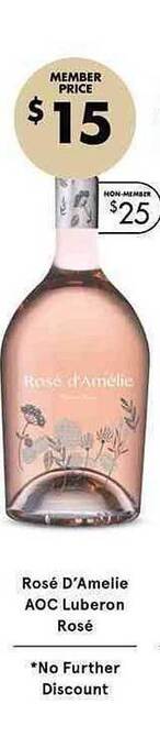 Rosé D'Amelie AOC Luberon Rosé
