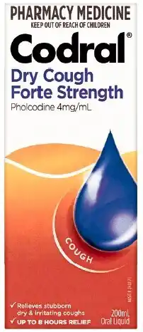 Soul Pattinson Chemist Codral Dry Cough Forte Strength 200mL offer