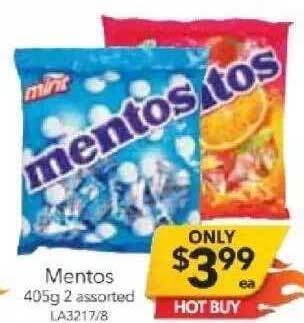 Cheap as Chips Mentos offer