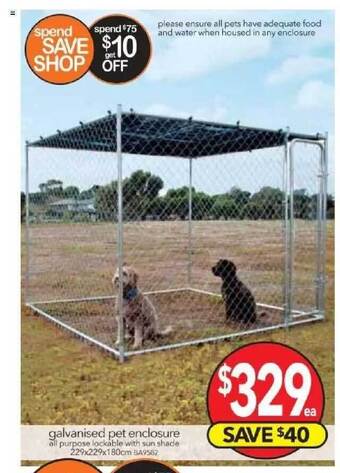 Cheap as Chips Galvanised Pet Enclosure offer