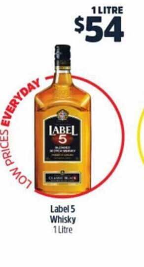 Label 5 Whisky 1 Litre