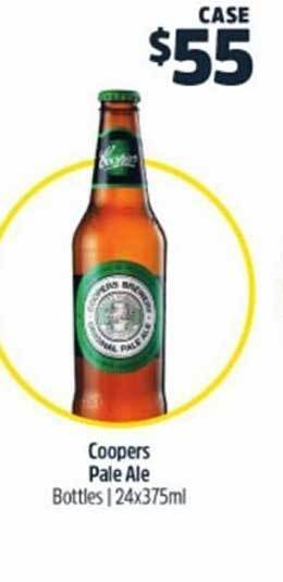 BWS Coopers Pale Ale Bottles | 24x375ml offer