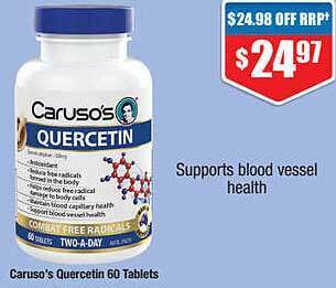 Chemist Warehouse Caruso's quercetin 60 tablets offer