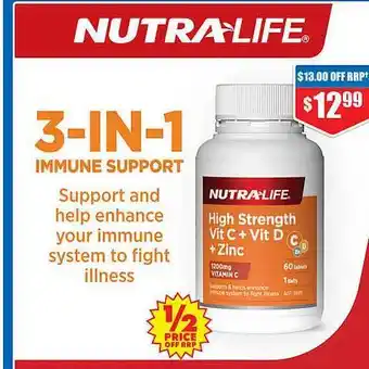 Chemist Warehouse Nutralife 3-in-1 immune support offer