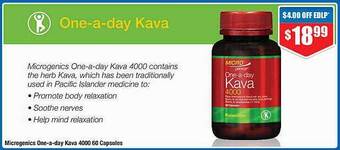 Microgenics one-a-day kava 4000 60 capsules