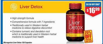 Microgenics liver detox 120 capsules