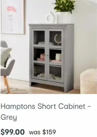 Kmart Hamptons Short Cabinet - Grey offer