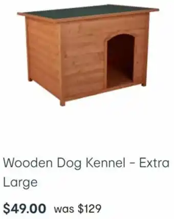 Kmart Wooden Dog  Kennel - Extra Large offer