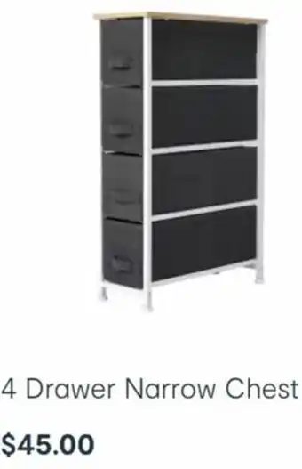 Kmart 4 Drawer Narrow Chest offer