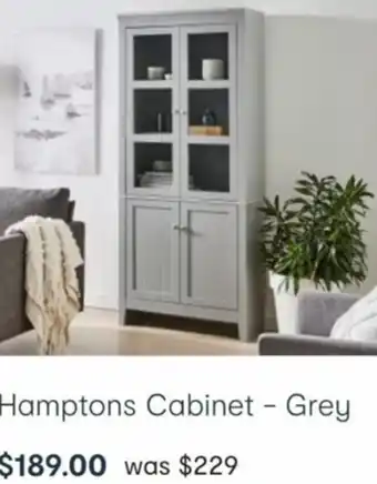 Hamptons Cabinet - Grey