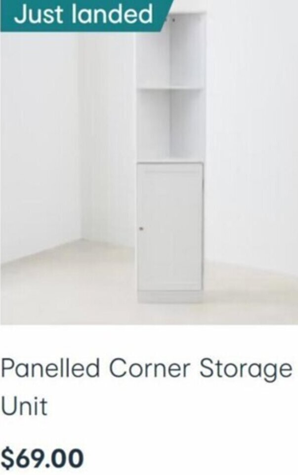 Panelled Corner Storage Unit offer at Kmart