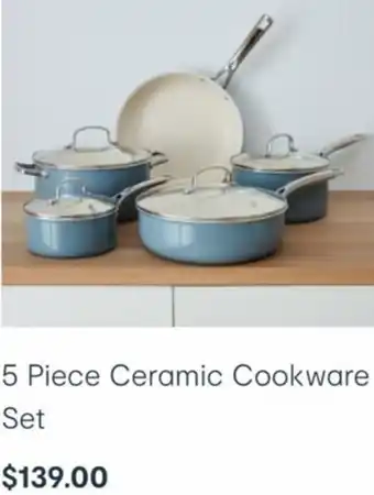 5 Piece Ceramic Cookware Set