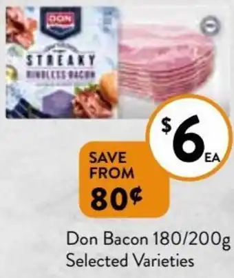 Foodworks Don Bacon 180/200g offer