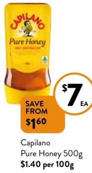 Foodworks Capilano Pure Honey 500g offer