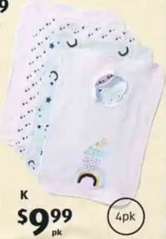 ALDI big Softies Infant Popover Bibs 4pk offer