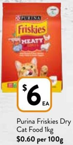 Foodworks Purina Friskies Dry Cat Food 1kg offer