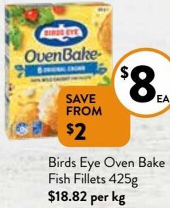Foodworks Birds Eye Oven Bake Fish Fillets 425g offer