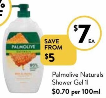 Foodworks Palmolive Naturals Shower Gel 1L offer