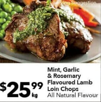 Ritchies Mint, Garlic & Rosemary Flavoured Lamb Loin Chops offer