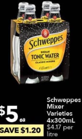 Ritchies Schweppes Mixer Varieties 4x300ml offer