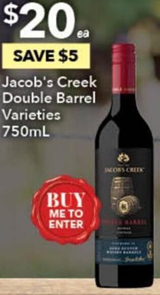 Ritchies Jacob's Creek Double Barrel Varieties 750ml offer