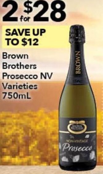 Ritchies Brown Brothers Prosecco NV Varieties 750ml offer
