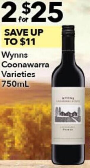 Ritchies Wynns Coonawarra Varieties 750ml offer