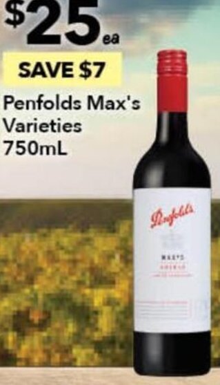 Ritchies Penfolds Max's Varieties 750ml offer