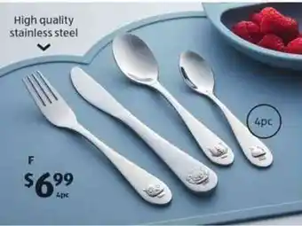 ALDI Children's 4pc Cutlery Set offer