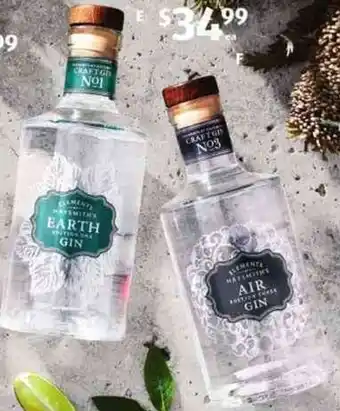 ALDI Haysmith's Element Earth Gin 500ml or Haysmith's Elements Air Gin 500ml offer