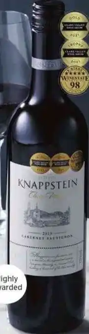 ALDI Knappstein Clare Valley Cabernet Sauvignon 2019 750ml offer