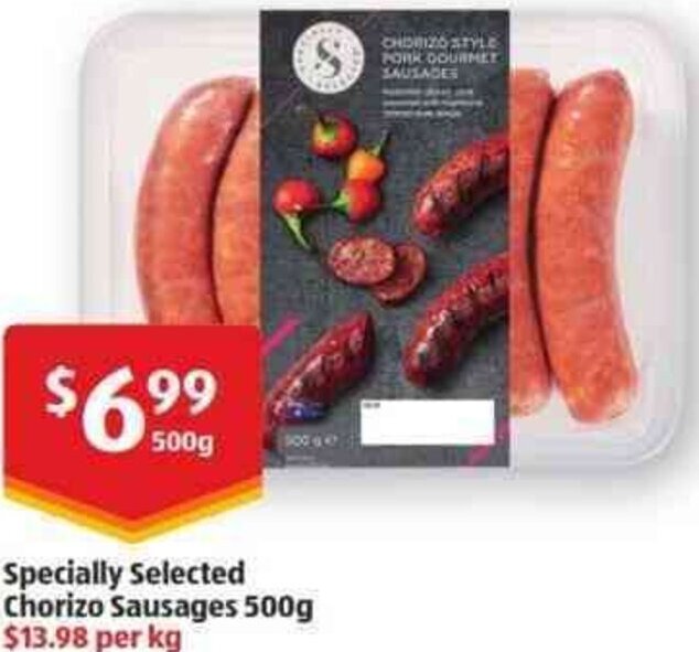 Chorizo Sausage 500g offer at ALDI