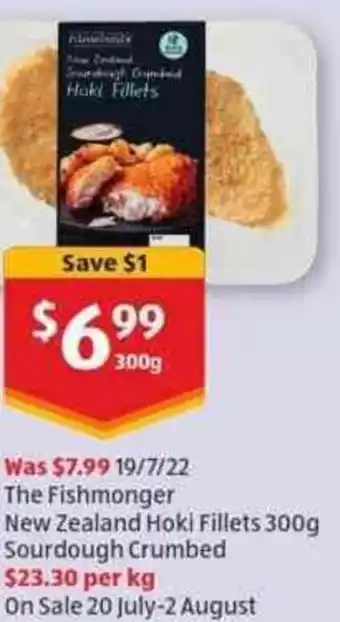 ALDI New Zealand Hoki Fillets 300g offer