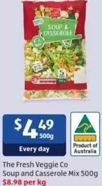 ALDI The Fresh Veggie Co Soup and Casserole Mix 500g offer