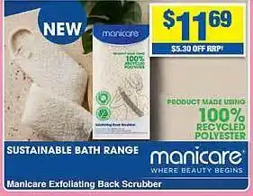 My Chemist Manicare exfoliting back scrubber offer