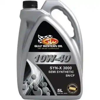 Autobarn Gulf western oil syn-x 3000 10w40 5lt offer