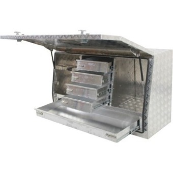 Autobarn Garage tough 1430mm aluminium full upright drawer tool box offer