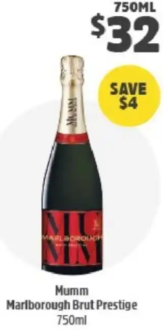 BWS Mumm Marlborough Brut Prestige offer