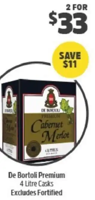 BWS De Bortoli premium offer
