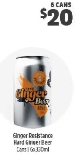 Ginger Resistance Hard Ginger Beer Cans