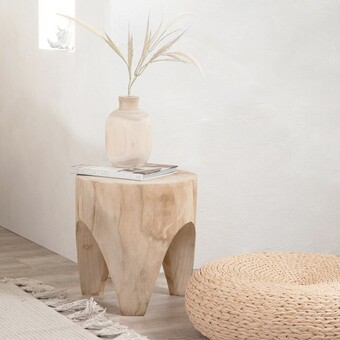 Pillow Talk Maya timber stool by m.u.s.e. offer