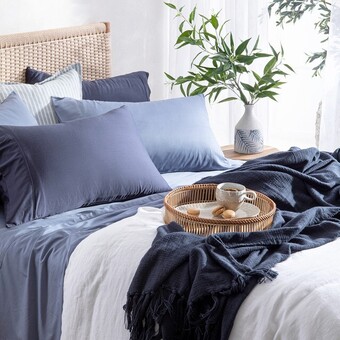 Pillow Talk 400 thread count bamboo cotton sheet set by habitat offer