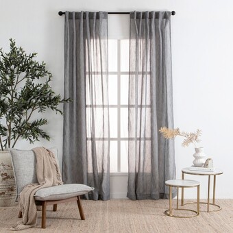 Pillow Talk Marina sheer shadow curtain pair by habitat offer
